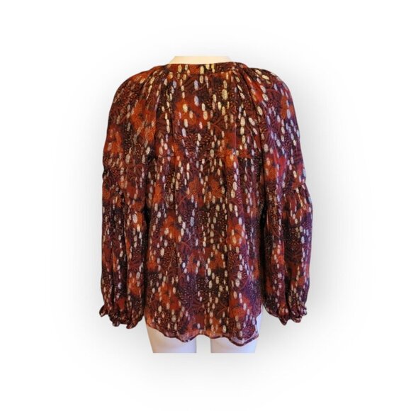 Anthropologie Jane Peasant Blouse XSP oversized whimsical size XSP EUC - Picture 8 of 14